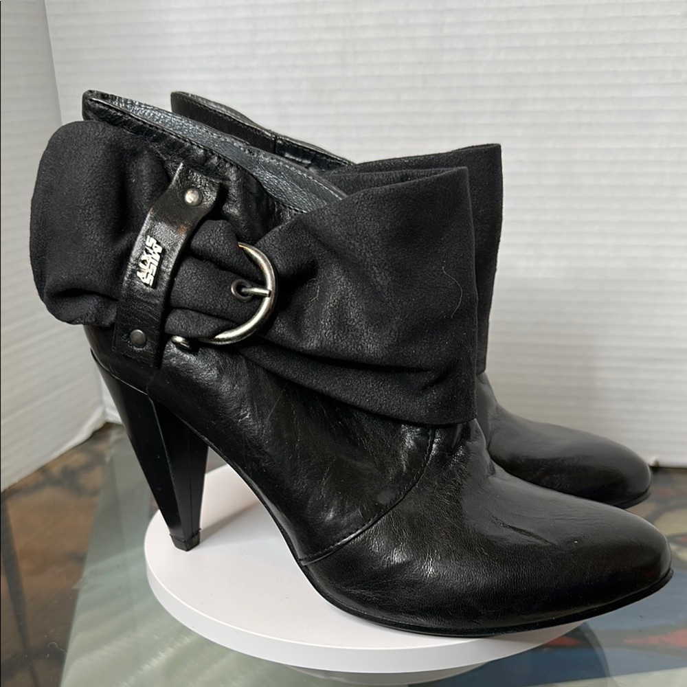 MISS SIXTY Sophisticated Black Ankle Boots with Cone Heel